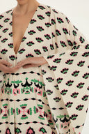 Twisted Flower V-neck Jumpsuit Detail