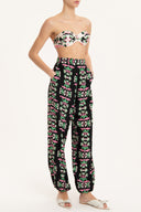 Twisted Flowers Carrot Pants Side