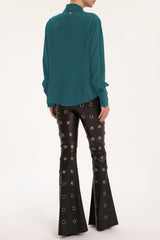 Solid Bow Detal Shirt