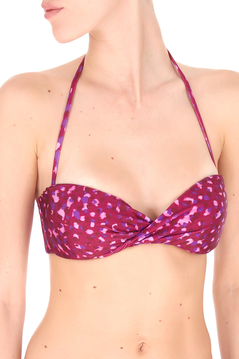 Pomegranate Strapless Bikini