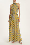 Exotic Passion Long Dress With Pleated Detail