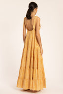 Tortoise Long Dress With Straps