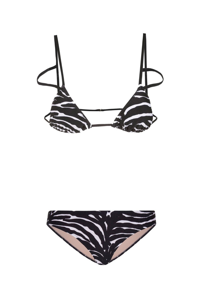 Imagine this triangle set zebra bikini packed in suitcases for the most exotic summer escapes